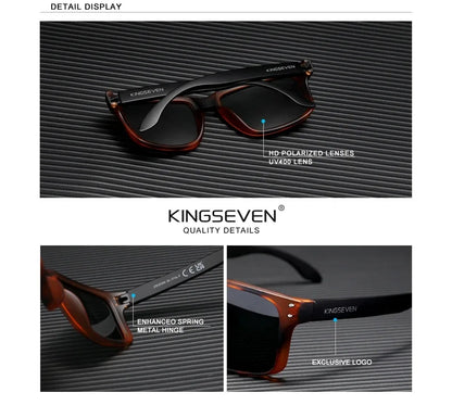 KINGSEVEN Obdélníkové retro polarizované sluneční brýle TR90 pro ženy a muže, cyklistické, UV400, horolezecké, s ochranou proti oslnění, outdoorové sportovní brýle