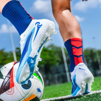 New Men Football Boots Match Adult Outdoor Sport Training Cleats Soccer Shoes Boys Long Spikes Breathable Non Slip Comfortable