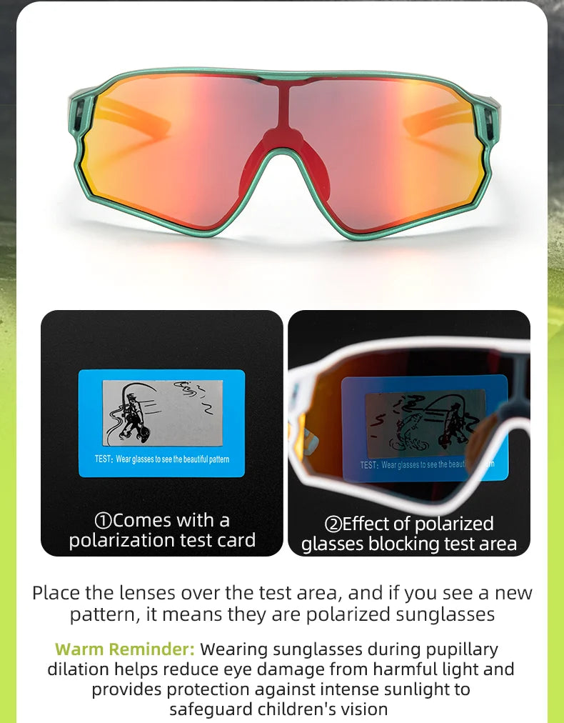 ROCKBROS Dětské polarizované fotochromatické cyklistické brýle s ochranou UV400, sluneční brýle pro outdoorové sporty, dětské brýle na horská kola (MTB)
