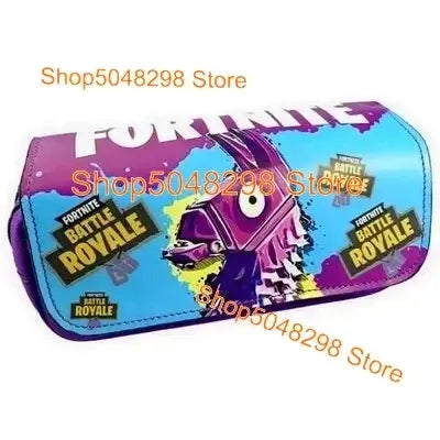 Großes Kawaii-Federmäppchen aus Canvas mit Fortnite-Print für Jungen und Mädchen – Schulbedarf, Schreibwaren und Geburtstagsgeschenk für Teenager