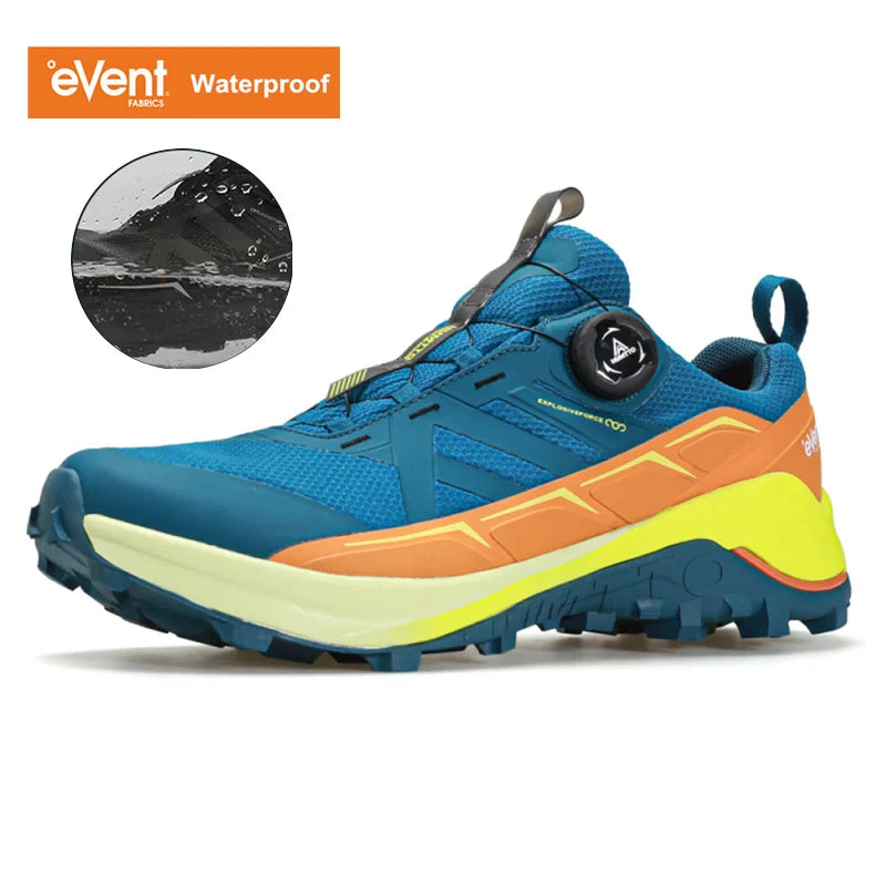HUMTTO Men's Luxury Designer Trail Sneakers Anti-slip Sports Hiking Breathable Outdoor Trekking Boots