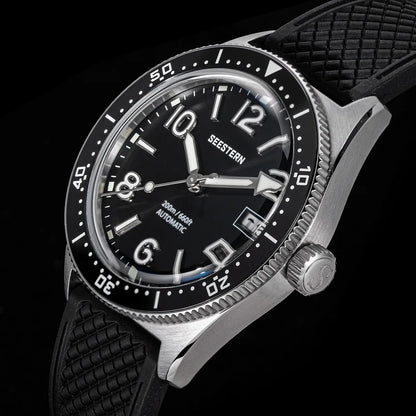 SEESTERN Diver Men Watch Automatic Mechanical Wristwatches NH35 Movement Ceramic Bezel 20Bar Waterproof Sapphire Luminou S434-2