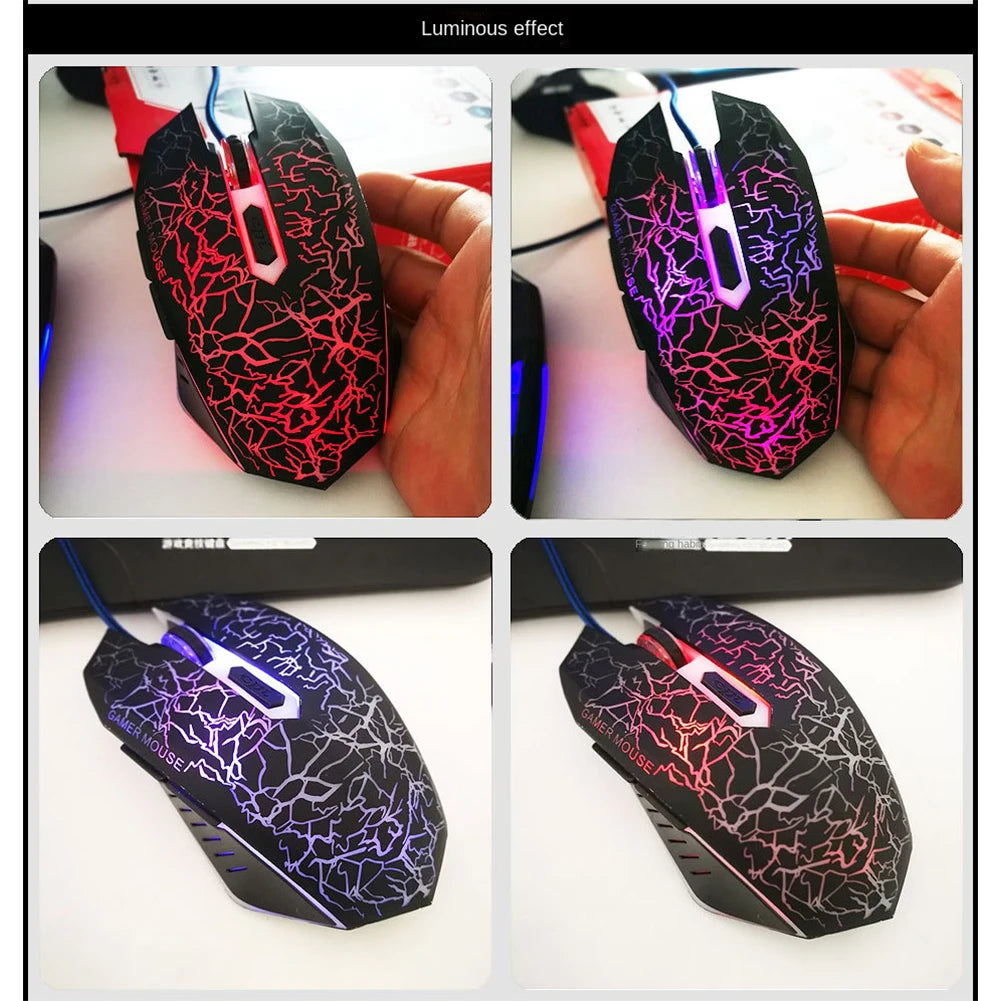 USB Wired Mouse Mouse Gamer LED Computer Gaming Mouse Colorful Professional Ultra-precise Game For Dota 2 For LOL Gamer 2400 DPI