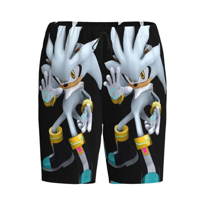 Custom Shadow The Hedgehog Sonic Poster Short Pajama Pants Men Sleepwear Sleep Lounge Bottom Shorts Sleeping Pants