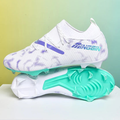 Chaussures de football pour homme, chaussures de foot professionnelles, crampons, futsal, femmes, unisexe, ultralégères, de haute qualité, baskets TF/FG