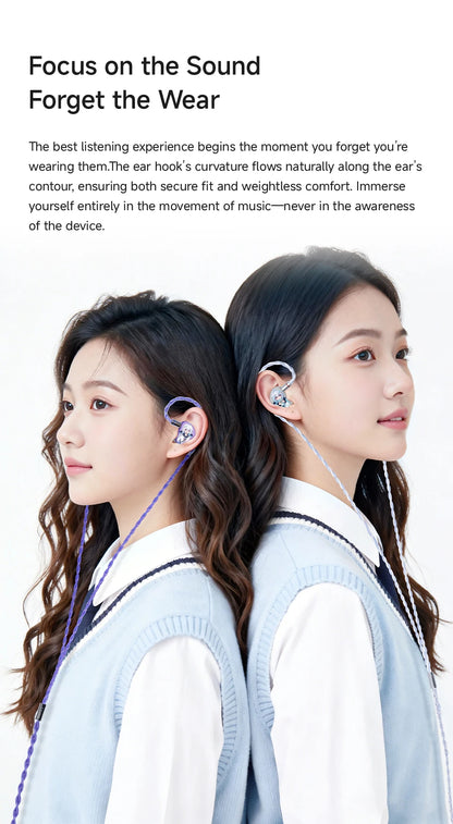 CVJ NOZOMI 2DD+1PD New Planar In-Ear Earphones Interchangeable Panel Nozzle 3 Unit Earbuds for Music And Gaming