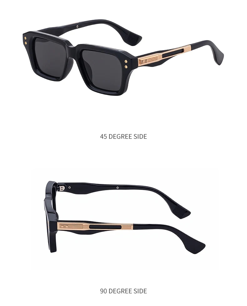Polarized Classic Square Sunglasses Men 2026 Luxury Brand Steampunk UV400 Driving Sun Glasses For Male Trendy Small Frame Shades