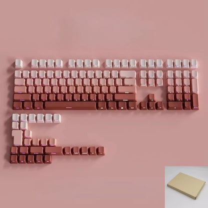 2025 Original Daylight PBT Translucent Keycaps Set – 136 OEM Side-Engraved Keycaps for 60/84/98/108 Mechanical Keyboards, MX Switch Compatible