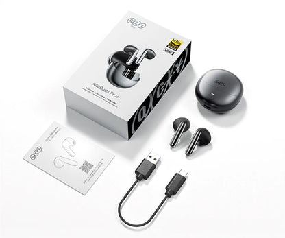 QCY HT10 AilyBuds Pro+ ANC Wireless Earbuds – Hi-Res LDAC Bluetooth 5.3 Earbuds, 6 Mic AI HD Call, Adaptive Noise Cancelling TWS Earphones with Multipoint Connection
