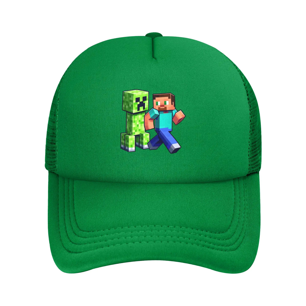 krępy poszukiwacz przygód odkrywa potwora Creepersa za sobą Czapka z daszkiem Czapki przeciwsłoneczne Czapki z regulowanym zapięciem typu snapback Czapka baseballowa z siateczką