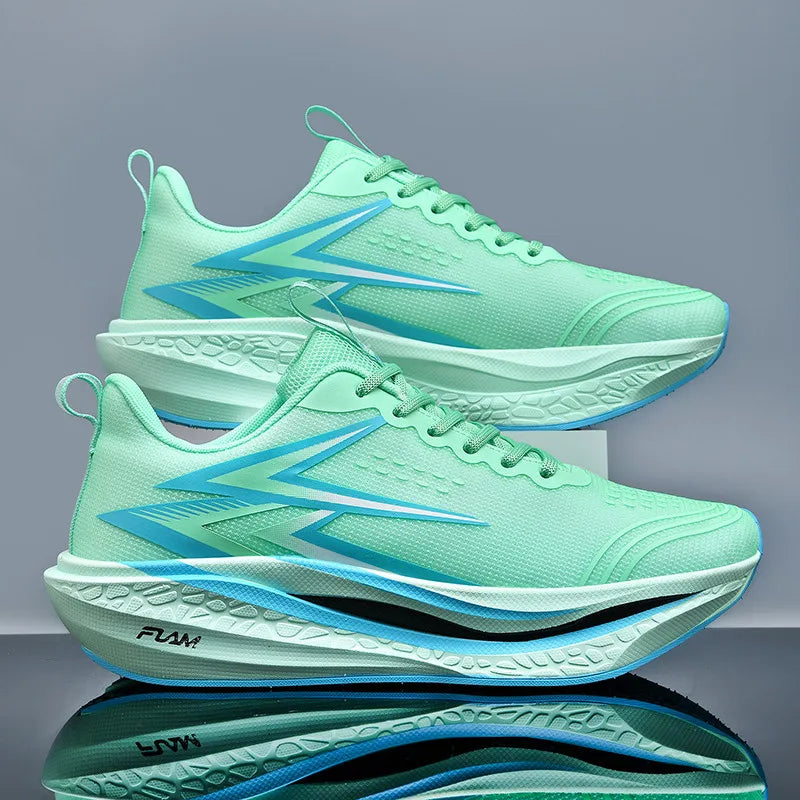 Chaussures de course pour hommes, spécialité marathon ; chaussures de sport légères pour hommes avec semelle en carbone ; baskets de sport confortables et antidérapantes pour femmes