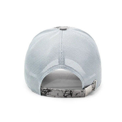 Sommer-Sonnenhut für Herren, Outdoor-Sport-Schirmmütze, Baseballkappe mit Netzrückseite, atmungsaktive Freizeit- und Trucker-Kappe zum Angeln