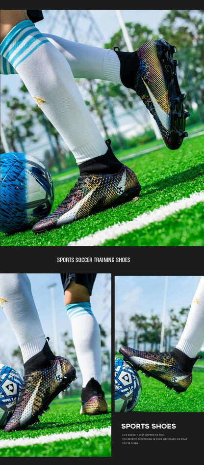 Chaussures de football pour hommes, chaussures de foot pour enfants, crampons de football professionnels pour femmes, chaussures antidérapantes TF/FG, chaussures de sport d'extérieur pour le football