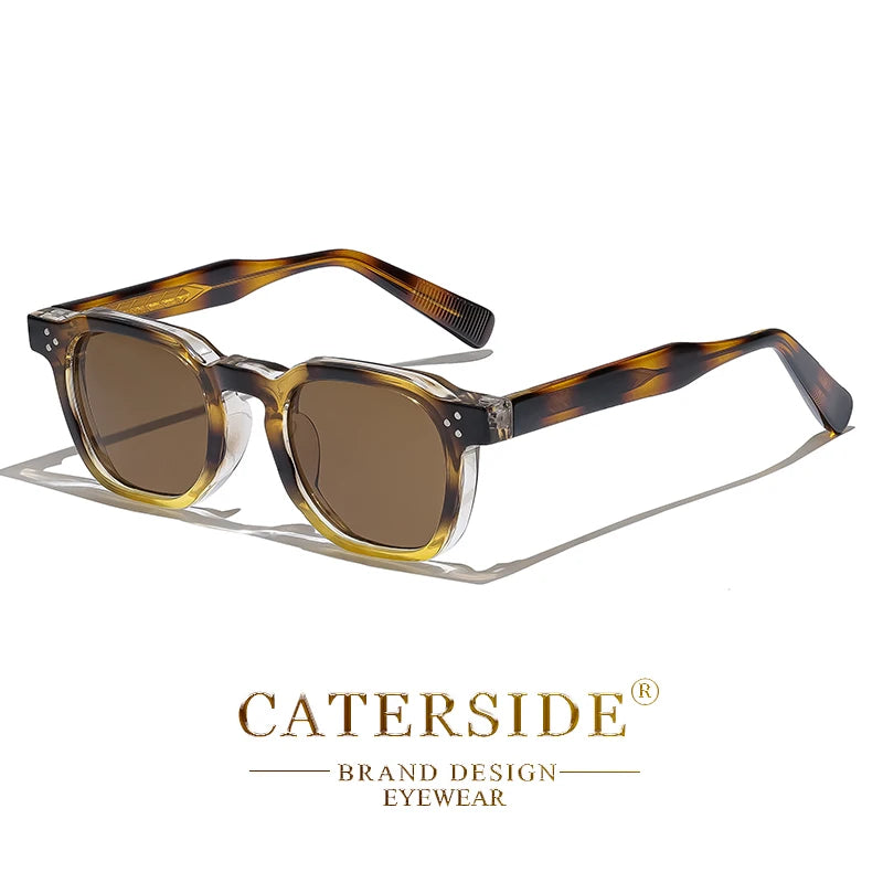 CATERSIDE Fashion Men Sunglasses Small Frame Square Personalized Design Sun Glasses Women Travel Party Business Festival Gift