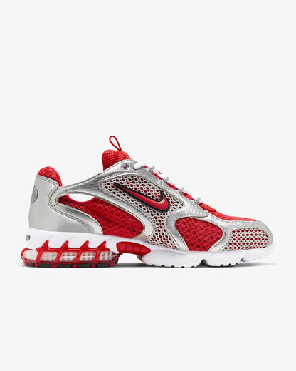 Nike Air Zoom Spiridon Cage 2 unisex žemi laisvalaikio bateliai, sportiniai, atsparūs dėvėjimuisi, pilki ir raudoni, Lifestyle avalynė CJ1288-600