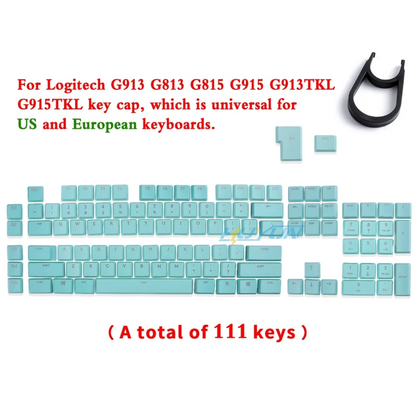 Keycap testurizzato antiscivolo trasparente retroilluminato G915 913 TKL G815 G813, compatibile con tastiera meccanica Logitech