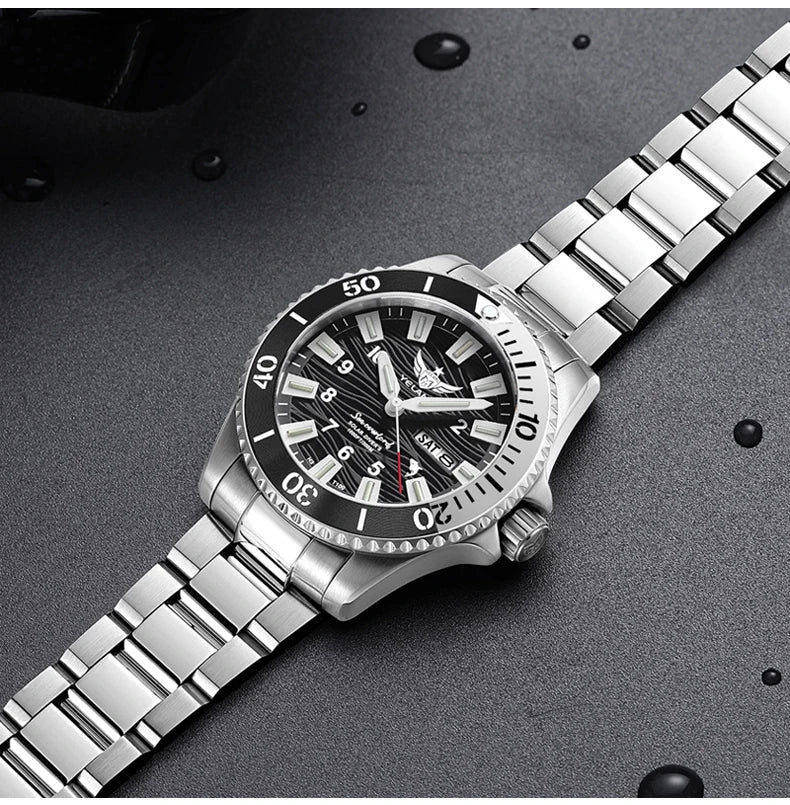 Yelang V1217 42mm Japan Eco-Drive Solar Watch Men's Watch 300M Diver Watch 30ATM Professional Waterproof Sapphire Luminous