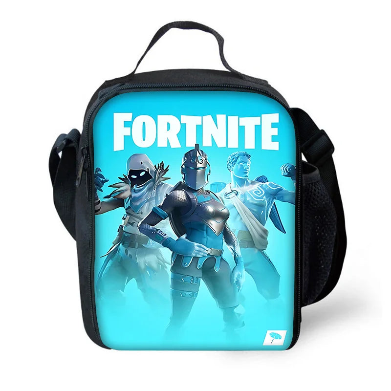 Hot Game FortniteS Child Insulated Large Capacity Bag for Boy and Girl Student Outdoor Picnic Resuable Thermal Cooler Lunch Box