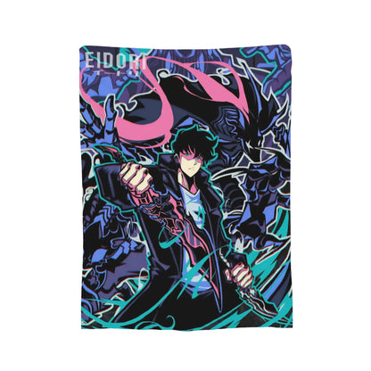 Solos Levelings Vintage Anime Plush Blankets  Awesome Throw Blanket for Home 125*100cm Bedspread,