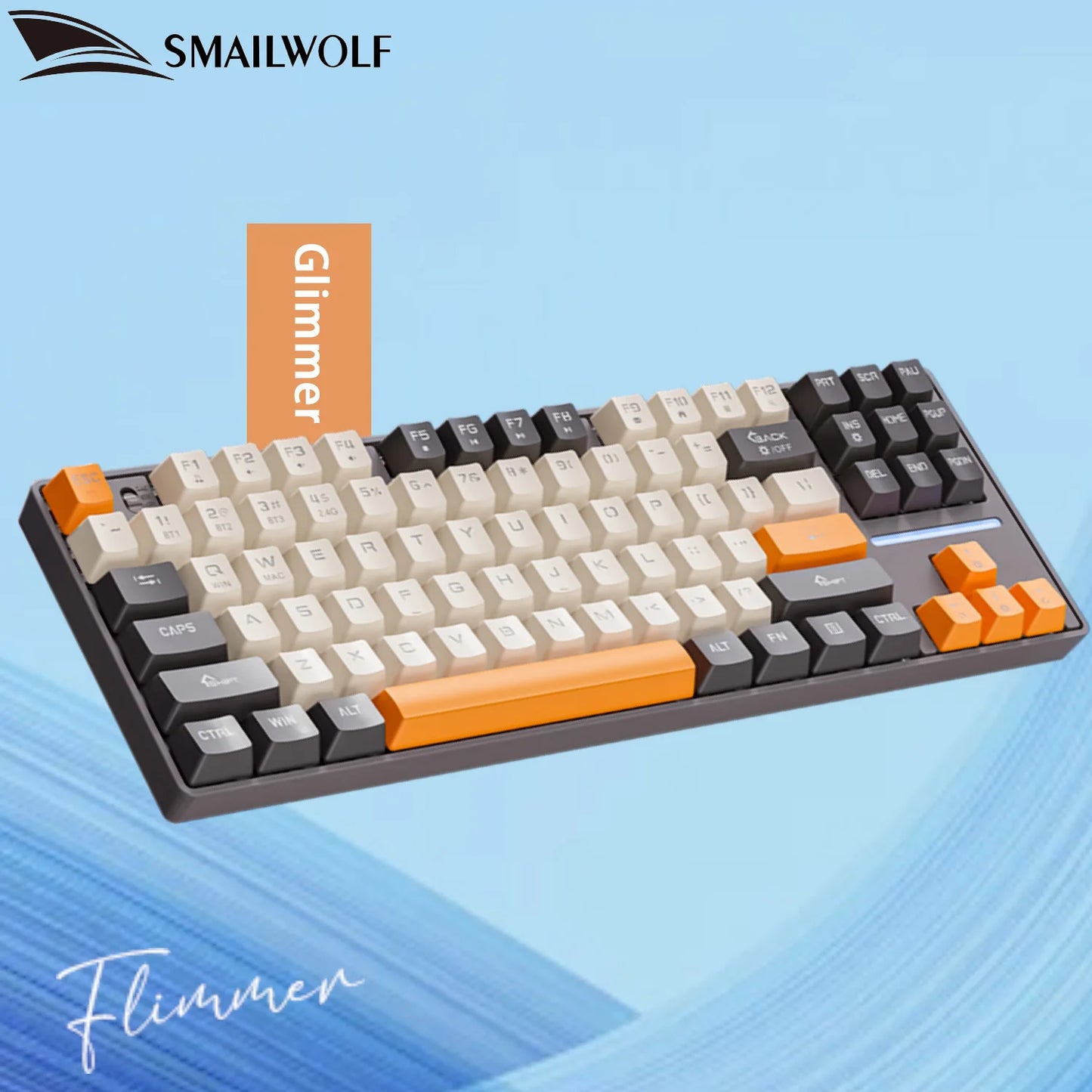 Tastiera meccanica wireless Bluetooth SMAILWOLF MK87 per gaming e-sport, hot-swap full key, tastiera personalizzata