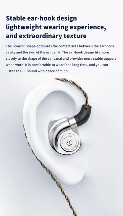 TRN Conch Lucky Bag Monitor In-Ear – Auricolari HiFi cablati dinamici DLC Diamond con filtri a ugello di accordatura per Xiaomi