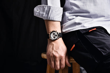 PAGANI DESIGN New Gold Blue Luxury Quartz Watch For Men Gift Box VK63 Movt Chronograph Sapphire Crystal Stainless Steel Watch