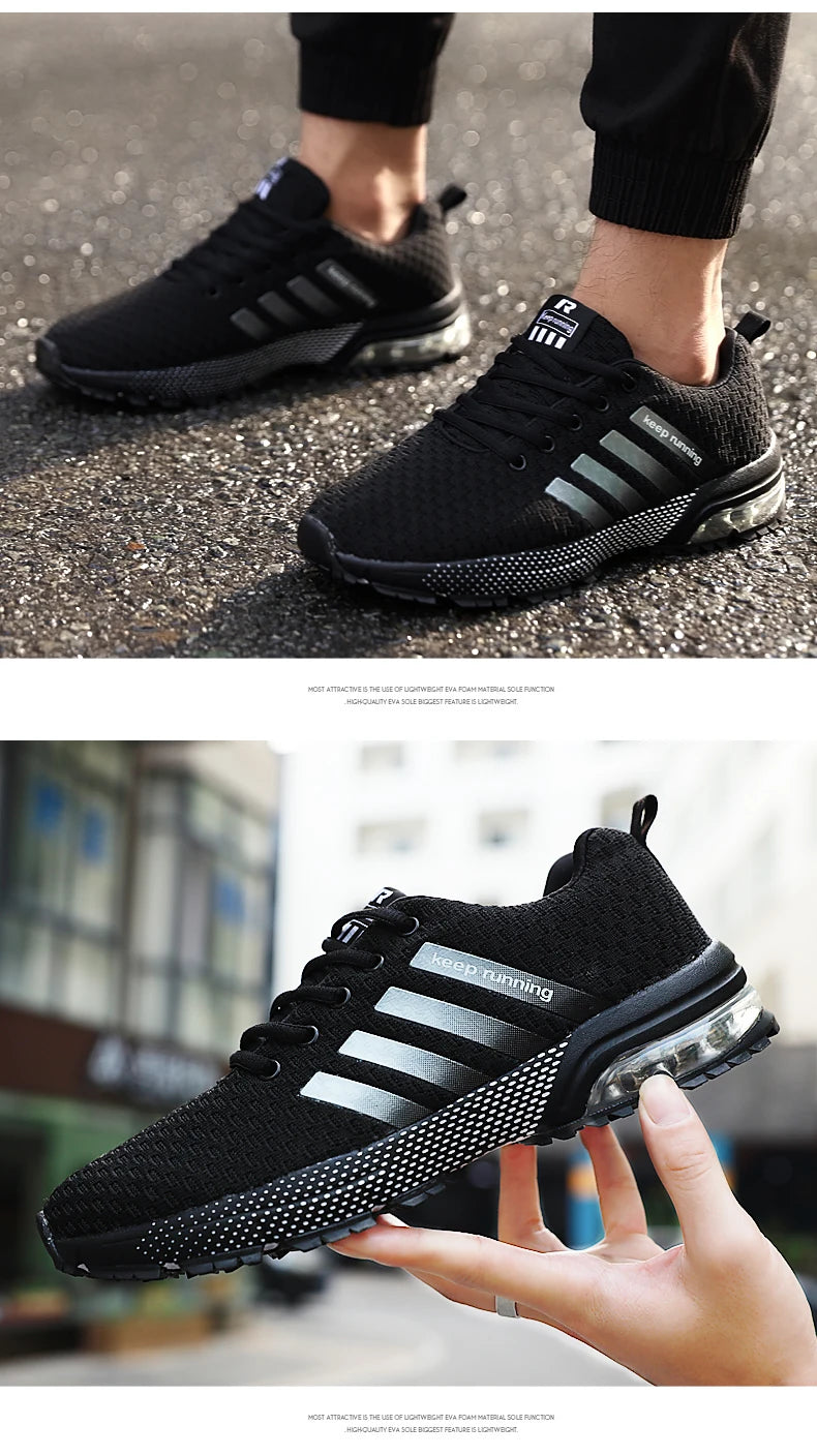 2025 Summer New Men Casual Sports Shoes Breathable Outdoor Running Shoes Comfortable Thick Bottom Fashionable Climbing Femininos