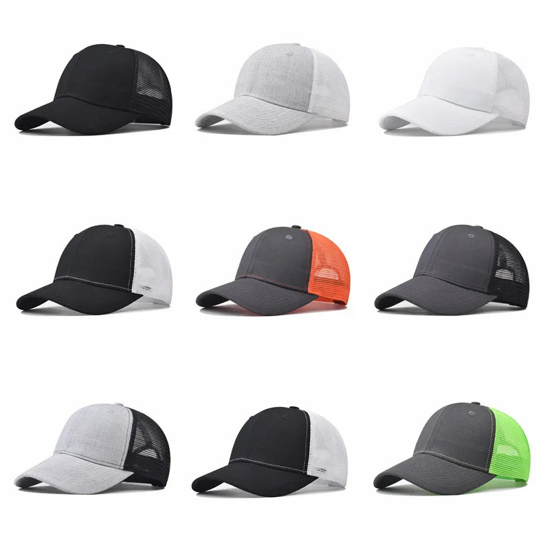 Baseballkasket til voksne Netkasket Lavt buet skygge Hat Unisex Sommerhat Åndbar hat med skygge Forår/efterår-kasket Hiphop-kasket med tæt pasform