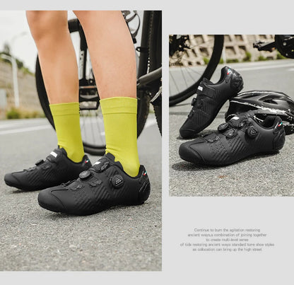 Highway bike cycling shoes, breathable and wear-resistant mountain bike cycling shoes, professional bike lock shoes Men or Women