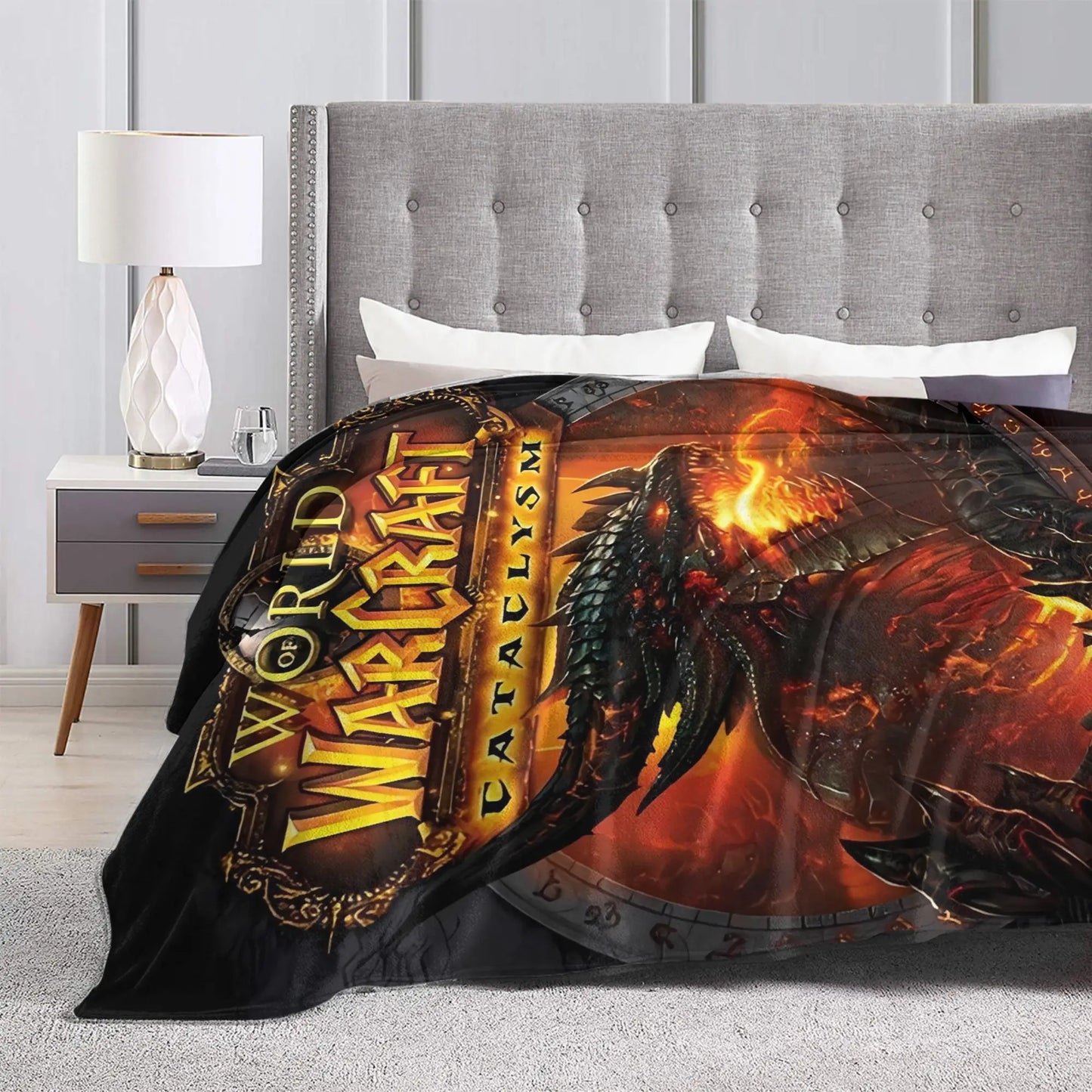 WOW World of Warcraft Arthas Retro Game Blanket  Soft Plush Bedding Throws For Home Decor Travel Flannel Bedspread Bed Cover