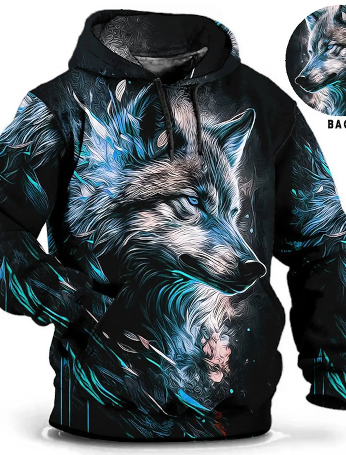 Men's Unisex Hoodie Fashion Pullover Hoodie Sweatshirt Hooded Animal Wolf Lion Dragon Tiger Print Daily 3D Print Casual Hoodies