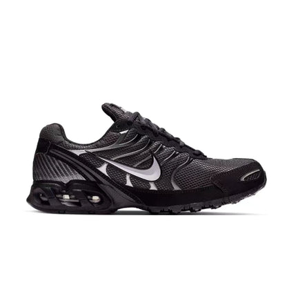 Męskie buty do biegania Nike Air Max Torch 4 – czarne/srebrne, sznurowane, miękka podeszwa środkowa, oddychająca cholewka 343846-002