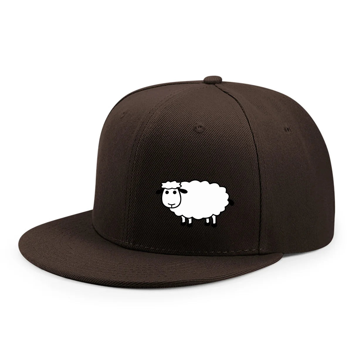 Unisex-Baseballkappe mit verstellbarem Riemen – Streetstyle-Kappe mit flachem Schirm und Schafsmuster – Lässige, vielseitige und personalisierbare Kappe
