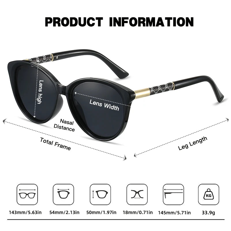 REXXAR polarizované sluneční brýle typu „cat eye“ pro ženy a muže, sexy módní značkové sluneční brýle, nákupy, večírky, brýle pro muže a ženy