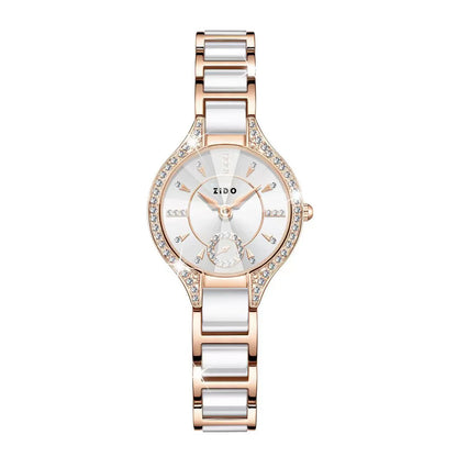 Watch for Women Brand Retro Light Luxury Waterproof Diamond Inlaid High Quality Stainless Steel Female Fashion Clock Watch