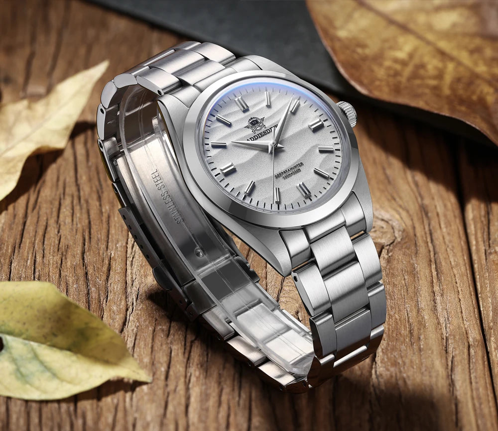 ADDIESDIVE HOT AD2030 36mm Men's Watch No Logo Sports Bubble Mirror Pot Cover Glass 10Bar Quartz Wristwatches