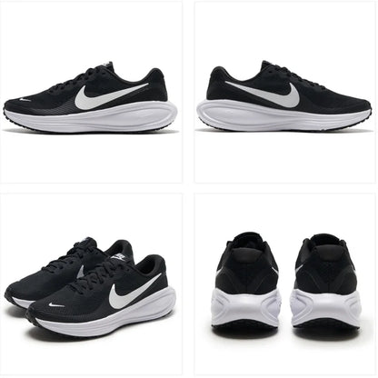 Chaussures de course Nike Revolution 8 Mesh respirantes pour homme, noir et blanc, HJ9198-003