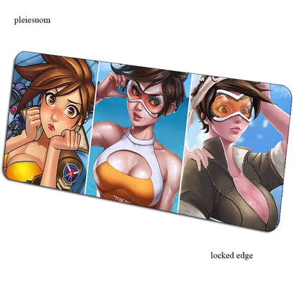 „Overwatch“ pelės kilimėlis su HD spauda, žaidimų pelės kilimėlis, 900x400x3mm, gamerio kompiuterio stalo kilimėlis, pigiausias nešiojamojo kompiuterio pelės kilimėlis PC