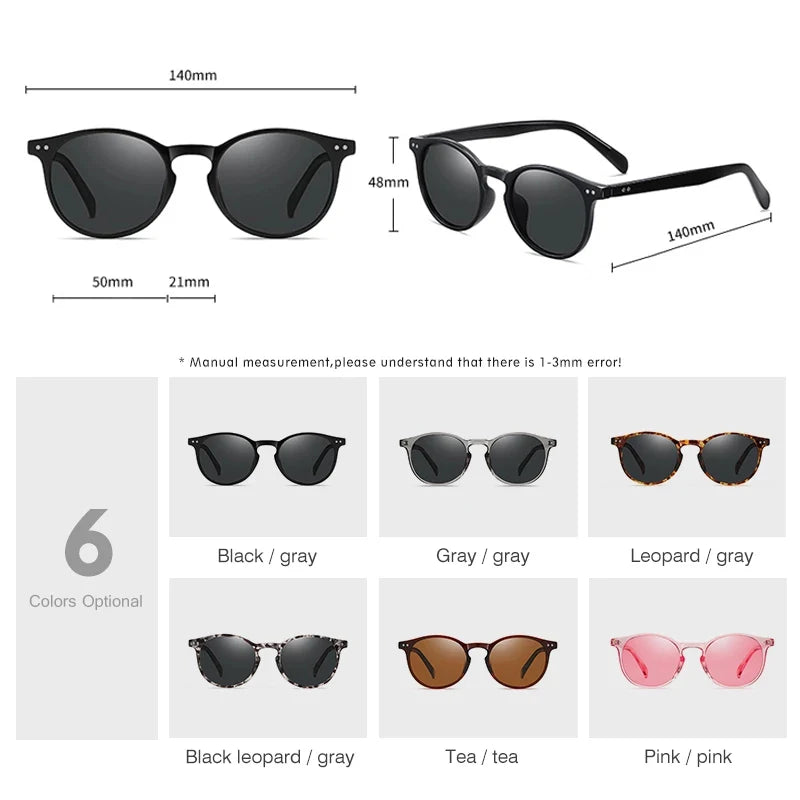 LM Retro kulaté sluneční brýle pro ženy a muže, ultralehké, TR90, polarizované, unisex, brýle na řízení, vintage sluneční brýle, UV400, Gafas De Sol