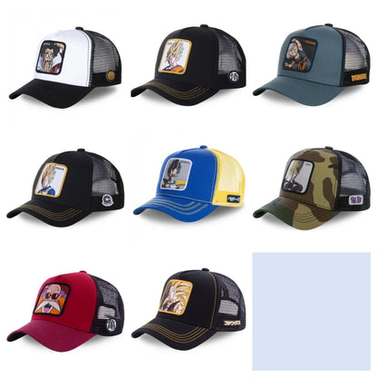 ALL Styles Dragon Ball Baseball Cap Snapback Peaked Cap Men's Embroidery Hip-Hop Cap Style Sun Visor Adjustable Trucker Mesh Cap