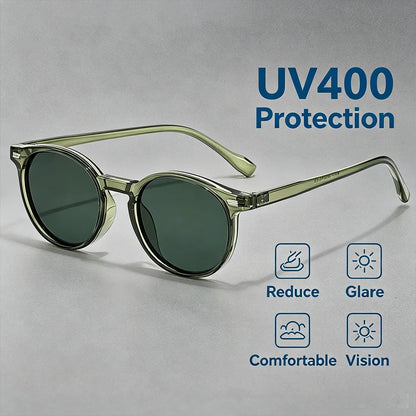 HBK Fashion polarizované sluneční brýle pro muže, kulatý rám TR90, módní sluneční brýle pro ženy, na řízení, sportovní, UV400, Lunette De Soleil Homme