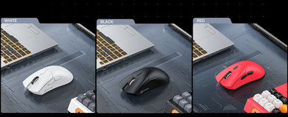 Ratón gaming trimodo ATTACK SHARK R1, sensor PixArt PAW3311, 18000 DPI, 1000hz, ultraligero de 59g para manos grandes, para PC/Mac