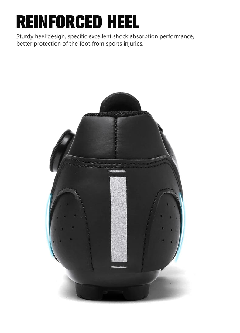 Chaussures de cyclisme VTT pour homme - Chaussures de sport pour vélo tout-terrain et vélo de route - Baskets de cyclisme plates pour la vitesse - Chaussures de VTT - Chaussures à crampons SPD