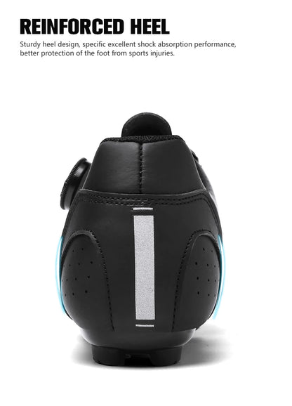 Chaussures de cyclisme VTT pour homme - Chaussures de sport pour vélo tout-terrain et vélo de route - Baskets de cyclisme plates pour la vitesse - Chaussures de VTT - Chaussures à crampons SPD