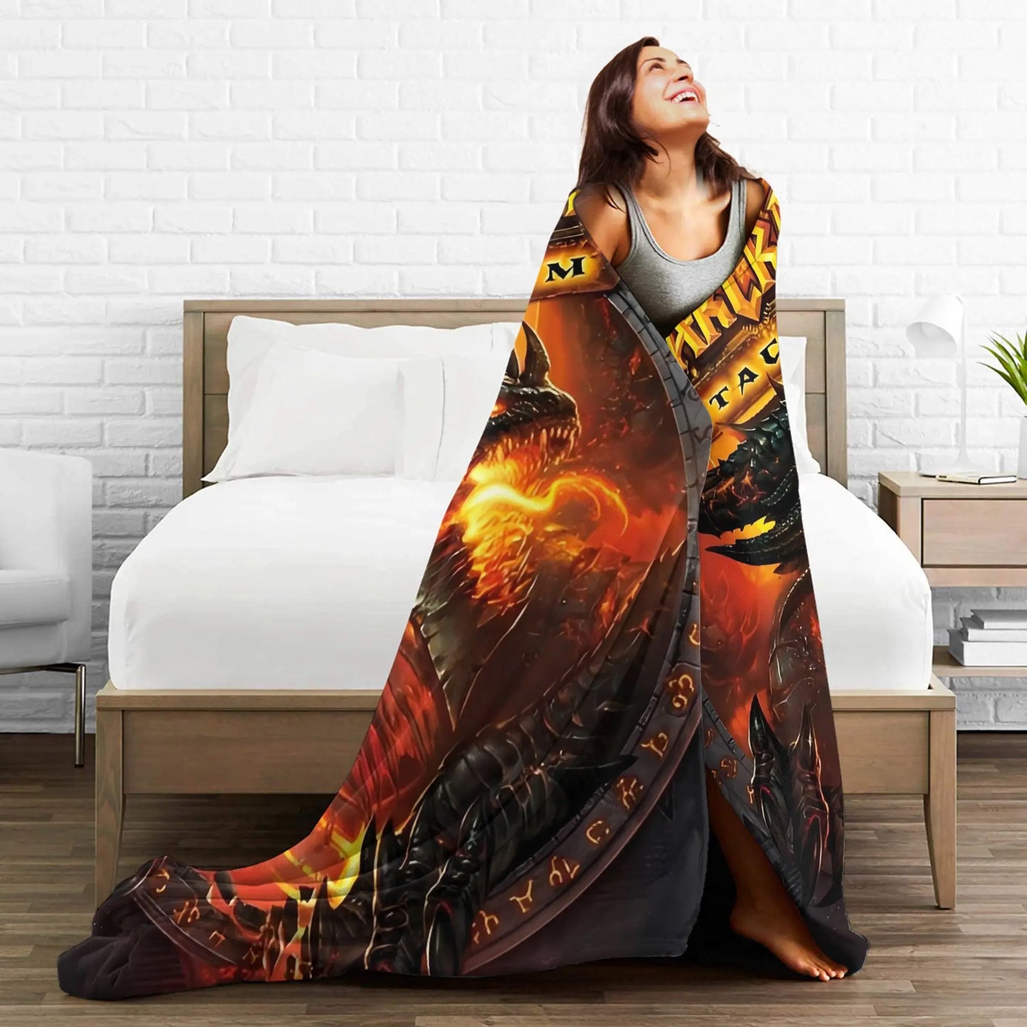 WOW World of Warcraft Arthas Retro Game Blanket  Soft Plush Bedding Throws For Home Decor Travel Flannel Bedspread Bed Cover