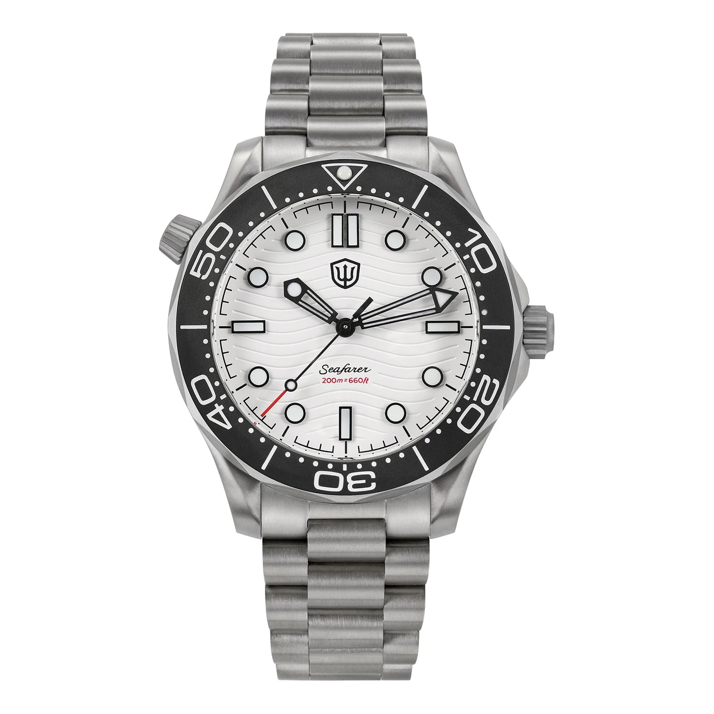 Watchdives 42mm Seafarer Grade 2 Titanium NTTD Dive Watch WD007Q V2 VH31 Sweep Second Quartz Movement Luminous Sapphire Watches