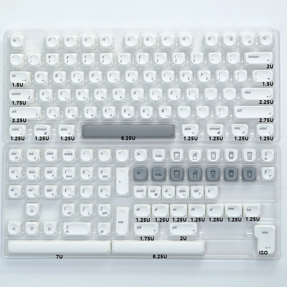 KBDiy KOA Profile Keycap GMK Style Retro 9009 Theme PBT Keycaps For Mechanical Keyboard Gaming KIT Korean 139 Keys ISO Key Cap