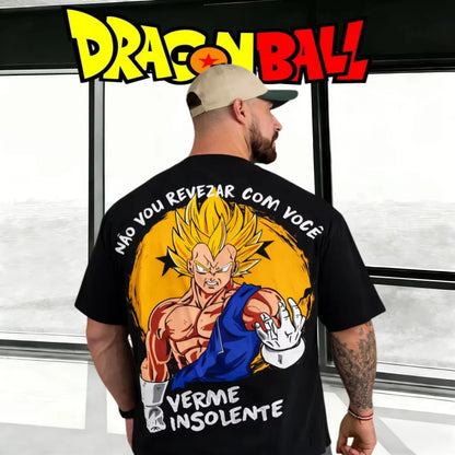 2026 Summer Dragon Ball Series Oversized T-shirt  100_ Cotton High Quality  Unisex Retro Casual & Breathable for Adults & Kids