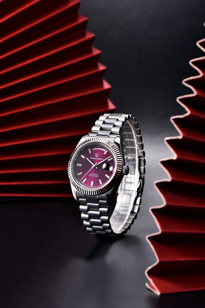 PAGANI DESIGN 2026 New Rose Gold Blue DD40 Luxury Automatic Watch Men Mechanical Wristwatch Mens Sapphire glass Waterproof Watch