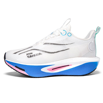 Scarpe da running con piastra in carbonio uomo donna, sneakers professionali da maratona e gara, traspiranti e leggere, per corsa su strada e allenamento